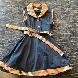 Burberry Like Dress Toddler Girls